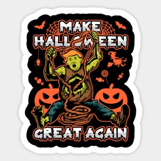 Zombie Trump Make Halloween Great Again Sticker